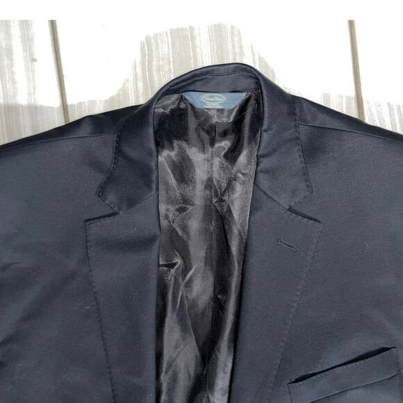 Pronto Wool Uomo Platinum Men's Luxury Black Blazer Size 42 Career Wedding Prom - Picture 3 of 4